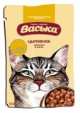 Паучи для кошек Васька цыпленок в желе 0,1 кг.